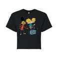 thumbnail image 1 of Hey Arnold! - HA Air Guitar - Juniors Cropped Cotton Blend T-Shirt, 1 of 5