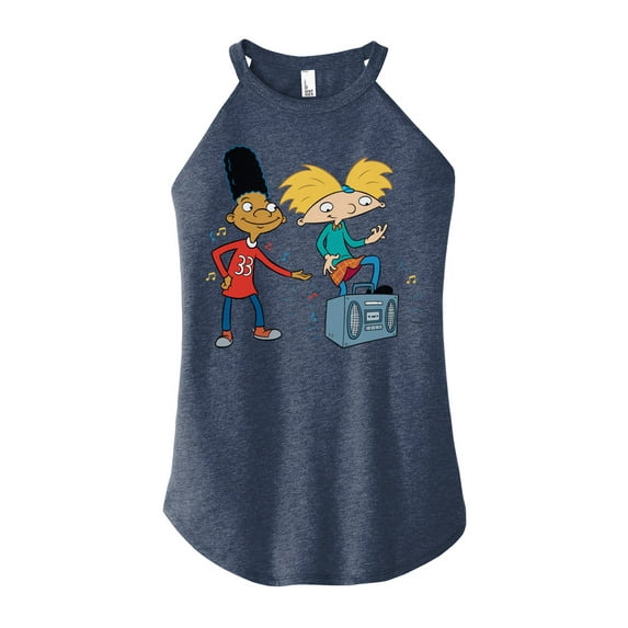 Hey Arnold! - HA Air Guitar - Juniors High Neck Tank Top