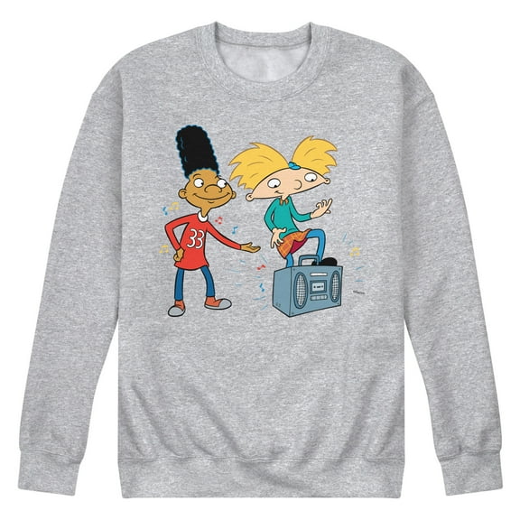 Hey Arnold! - HA Air Guitar - Men's Crew Neck Fleece Pullover