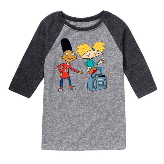 Hey Arnold! - HA Air Guitar - Toddler And Youth Raglan Graphic T-Shirt