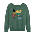 thumbnail image 1 of Hey Arnold! - HA Air Guitar - Women's Lightweight French Terry Long Sleeve Shirt, 1 of 5
