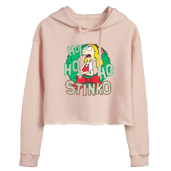 Hey Arnold! - Ho Ho Ho Stinko - Juniors Cropped Pullover Hoodie