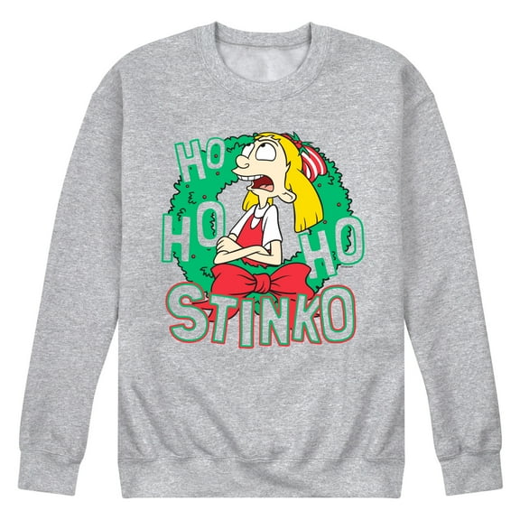 Hey Arnold! - Ho Ho Ho Stinko - Men's Crew Neck Fleece Pullover