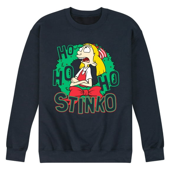 Hey Arnold! - Ho Ho Ho Stinko - Men's Crew Neck Fleece Pullover