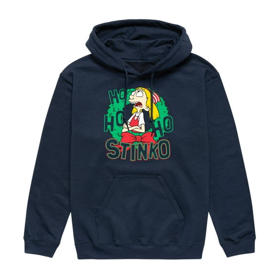 Hey Arnold! - Ho Ho Ho Stinko - Men's Pullover Hooded Fleece Sweatshirt