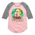 thumbnail image 1 of Hey Arnold! - Ho Ho Ho Stinko - Toddler And Youth Girls Raglan Graphic T-Shirt, 1 of 5
