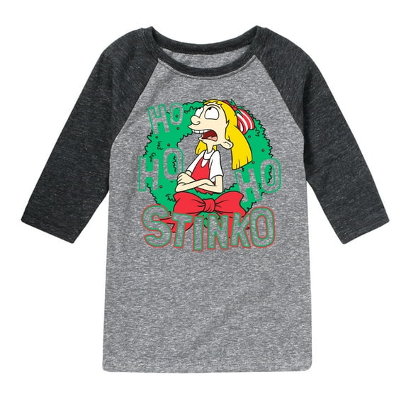 Hey Arnold! - Ho Ho Ho Stinko - Toddler And Youth Raglan Graphic T-Shirt
