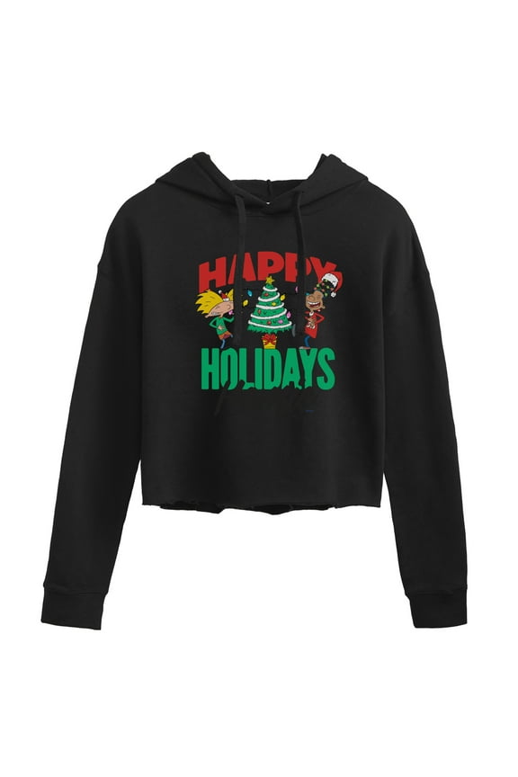 ! - Holiday Homies - Juniors Cropped Pullover Hoodie