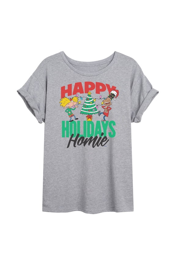 ! - Holiday Homies - Juniors Ideal Flowy Muscle T-Shirt