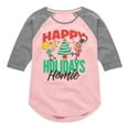 thumbnail image 1 of Hey Arnold! - Holiday Homies - Toddler And Youth Girls Raglan Graphic T-Shirt, 1 of 4