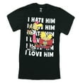 thumbnail image 1 of Hey Arnold I Hate Him, I Love Him Men's Black T-Shirt (Small), 1 of 4