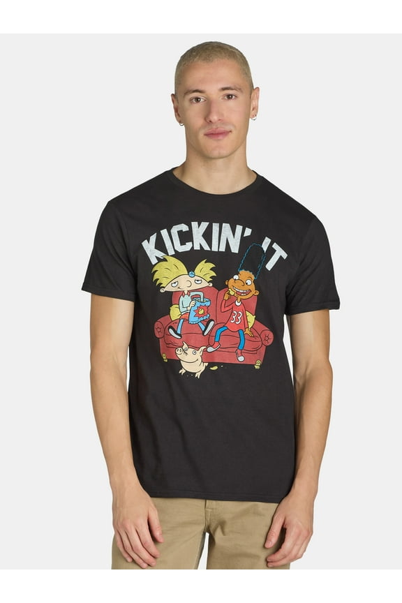 Hey Arnold! Men's & Big Men's Graphic Print Tee with Short Sleeves, Sizes S-2XL