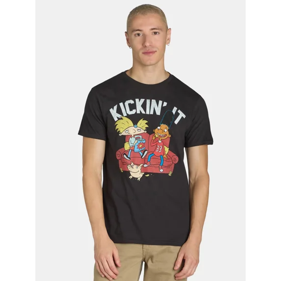 Hey Arnold! Men's & Big Men's Graphic Print Tee with Short Sleeves, Sizes S-2XL