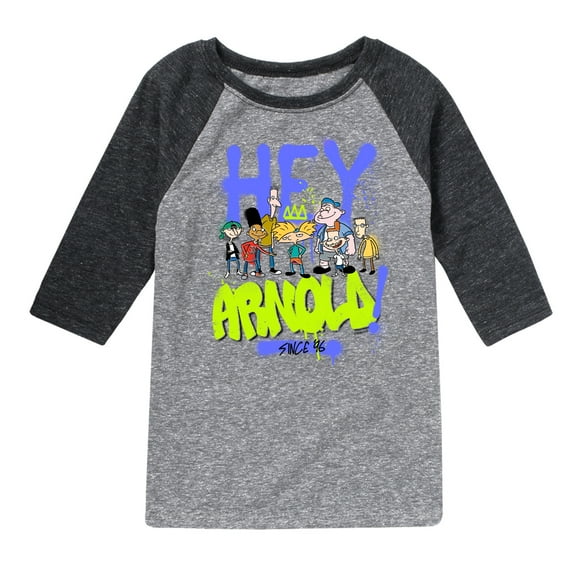 Hey Arnold! - Retro Arnold Since 96 - Toddler And Youth Raglan Graphic T-Shirt