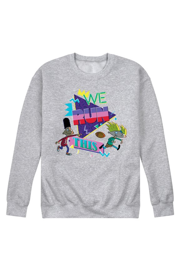 ! - Retro Arnold and Gerald - Men's Crew Neck Fleece Pullover