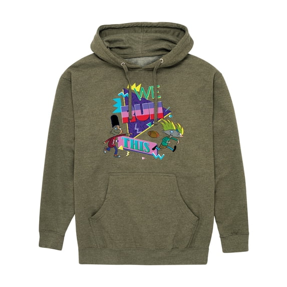 Hey Arnold! - Retro Arnold and Gerald - Men's Pullover Hooded Fleece Sweatshirt