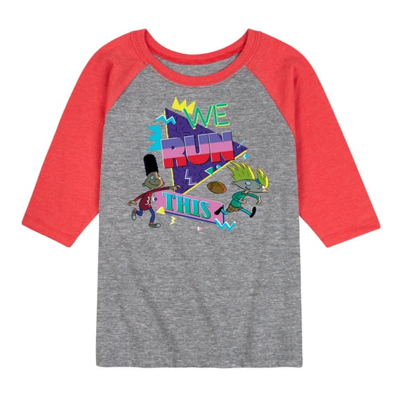 Hey Arnold! - Retro Arnold and Gerald - Toddler And Youth Raglan Graphic T-Shirt