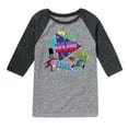 thumbnail image 1 of Hey Arnold! - Retro Arnold and Gerald - Toddler And Youth Raglan Graphic T-Shirt, 1 of 5
