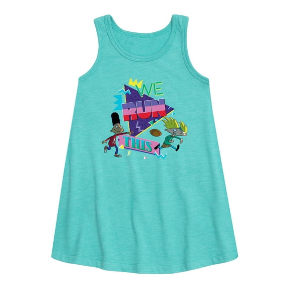 Hey Arnold! - Retro Arnold and Gerald - Toddler and Youth Girls A-line Dress