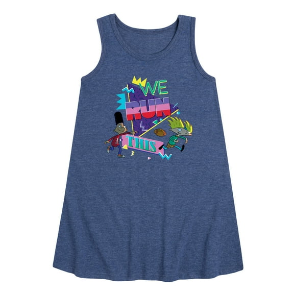 Hey Arnold! - Retro Arnold and Gerald - Toddler and Youth Girls A-line Dress