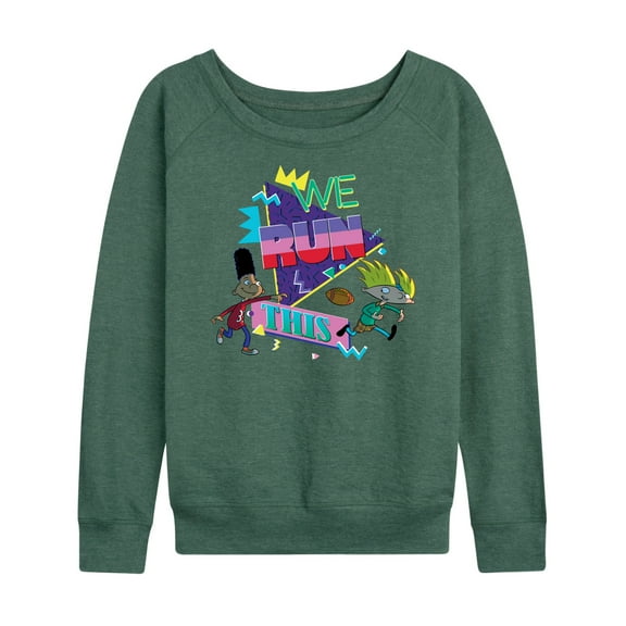 Hey Arnold! - Retro Arnold and Gerald - Women's Lightweight French Terry Long Sleeve Shirt