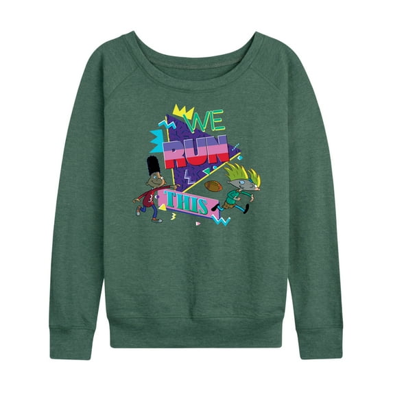 Hey Arnold! - Retro Arnold and Gerald - Women's Lightweight French Terry Long Sleeve Shirt