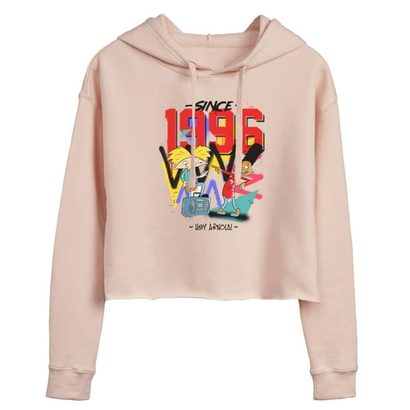 Hey Arnold! - Since 96 - Juniors Cropped Pullover Hoodie