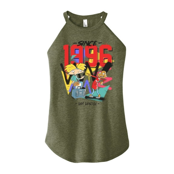Hey Arnold! - Since 96 - Juniors High Neck Tank Top