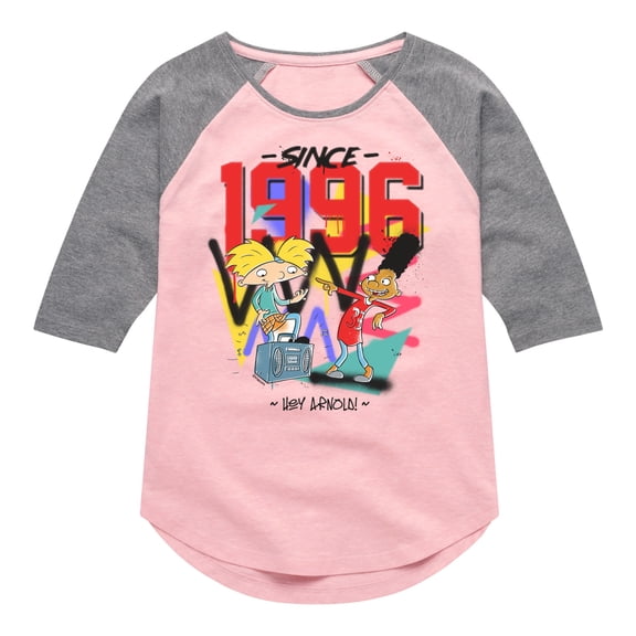 Hey Arnold! - Since 96 - Toddler And Youth Girls Raglan Graphic T-Shirt