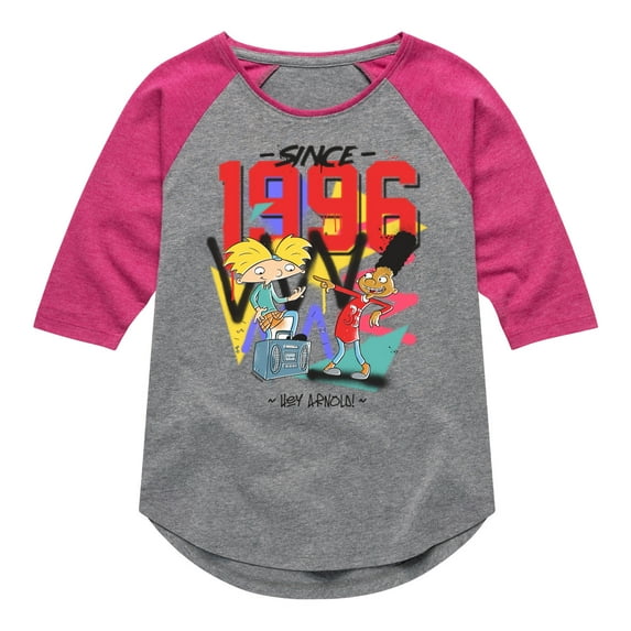 Hey Arnold! - Since 96 - Toddler And Youth Girls Raglan Graphic T-Shirt