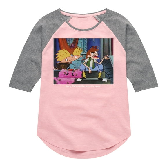 Hey Arnold! - Stoop Kid - Toddler And Youth Girls Raglan Graphic T-Shirt