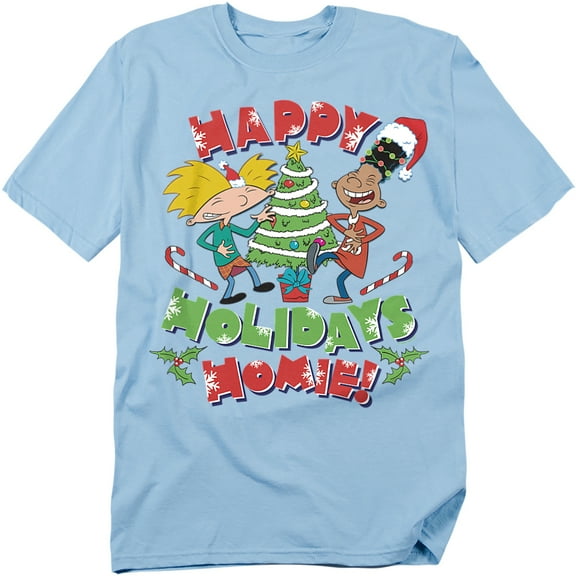 Hey Arnold T-Shirt Happy Holidays Homie! Arnold And Gerald Christmas Unisex Graphic Tee For Men & Women