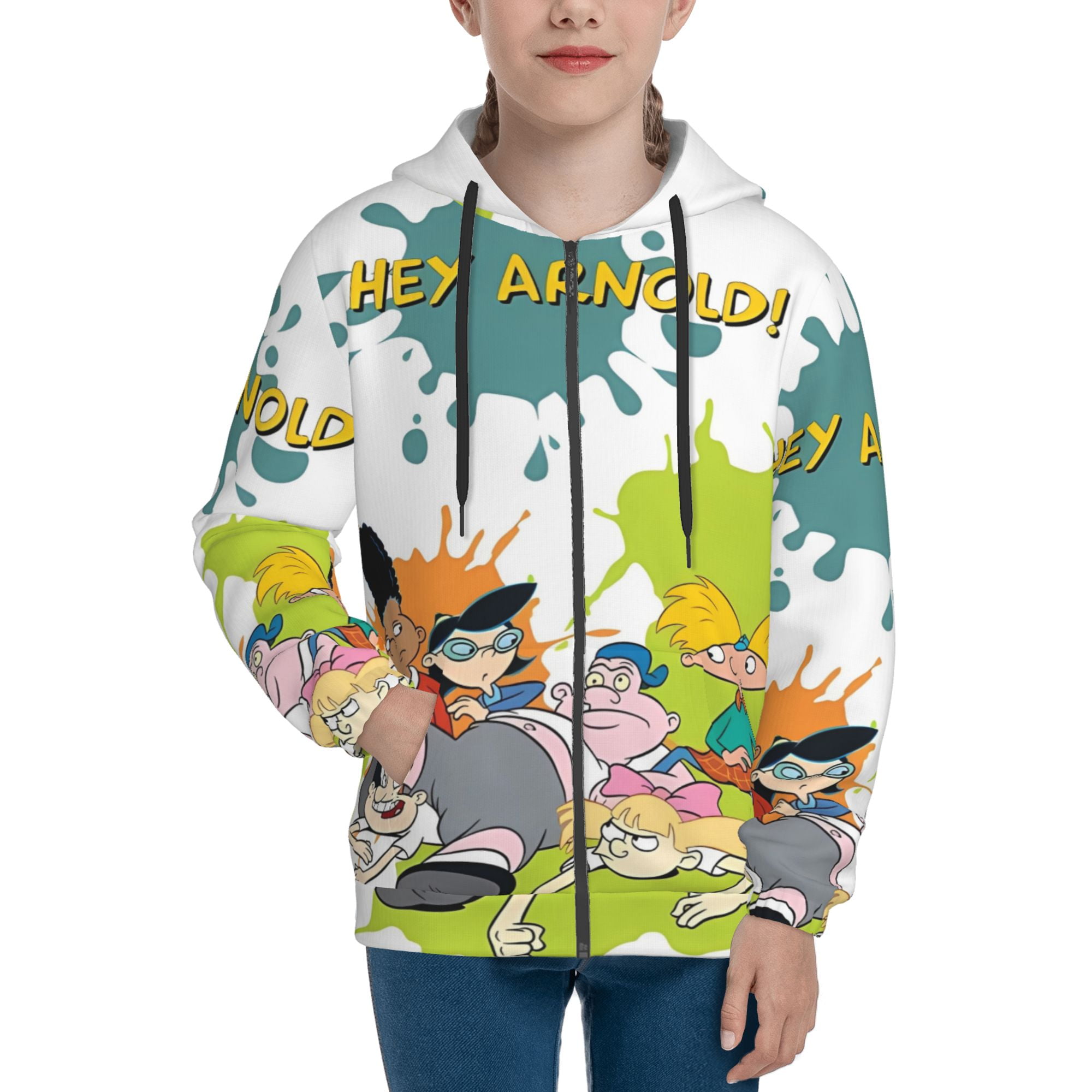 ACOCOPY Boys Zip Up Hoodies - 3D Print Hooded Sweatshirts With Pockets For Ages 6-14 Years