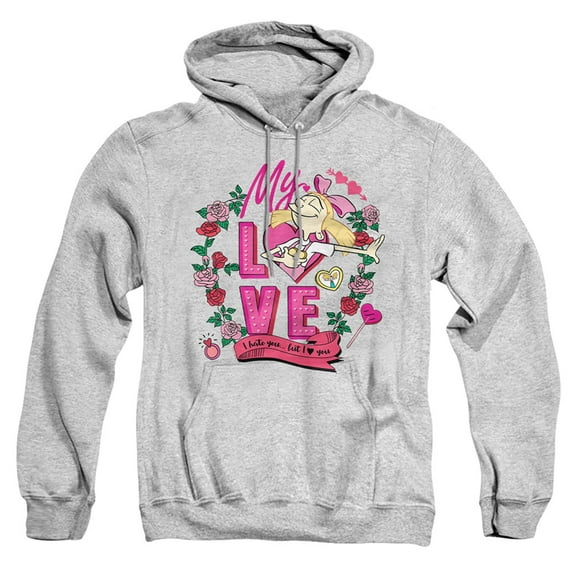 Hey Arnold Valentine's Day Helga I Hate You But Love You Unisex Adult Pull-Over Hoodie