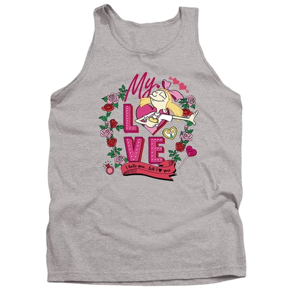 Hey Arnold Valentine's Day Helga I Hate You But Love You Unisex Adult Tank Top