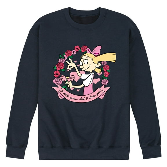 Hey Arnold! - Valentine's I Love You - Men's Crew Neck Fleece Pullover