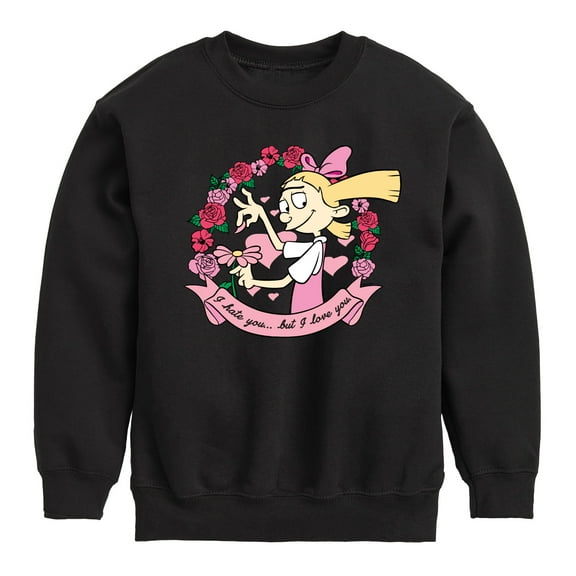 Hey Arnold! - Valentine's I Love You - Toddler And Youth Crewneck Fleece Sweatshirt