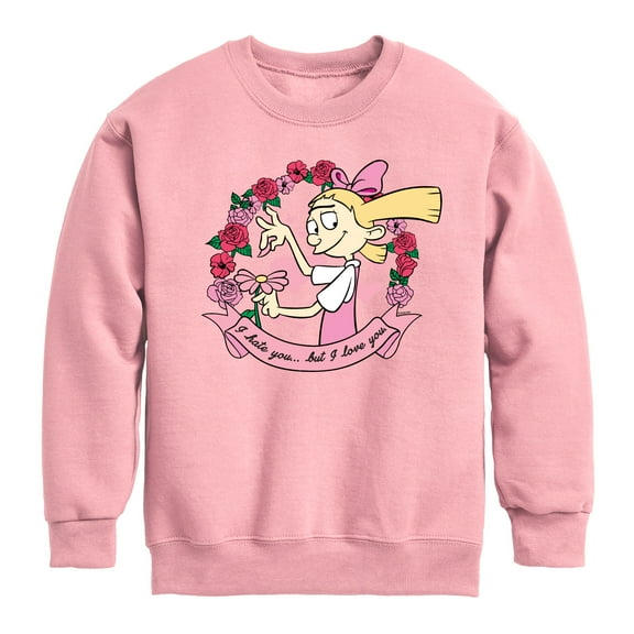 Hey Arnold! - Valentine's I Love You - Toddler And Youth Crewneck Fleece Sweatshirt