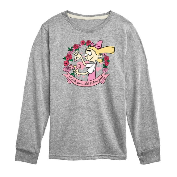 Hey Arnold! - Valentine's I Love You - Toddler And Youth Long Sleeve Graphic T-Shirt