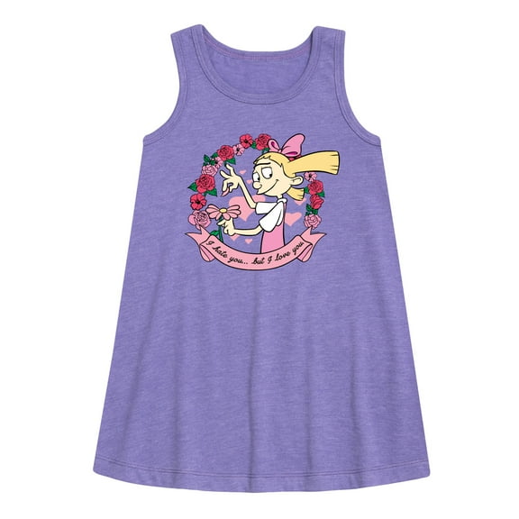Hey Arnold! - Valentine's I Love You - Toddler and Youth Girls A-line Dress