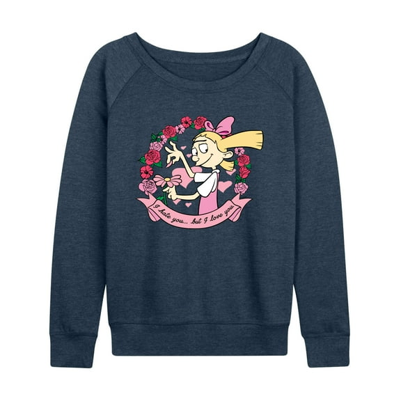 Hey Arnold! - Valentine's I Love You - Women's Lightweight French Terry Long Sleeve Shirt