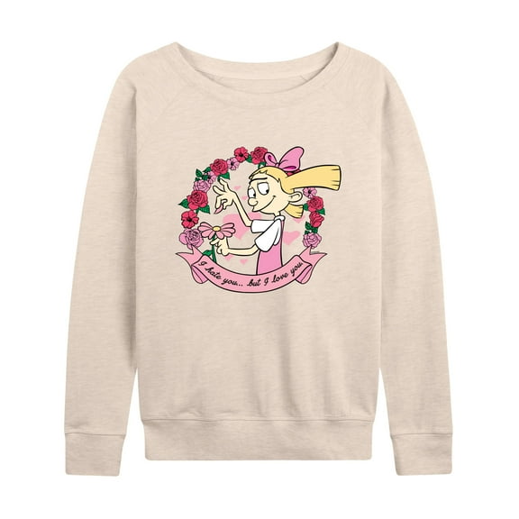Hey Arnold! - Valentine's I Love You - Women's Lightweight French Terry Long Sleeve Shirt