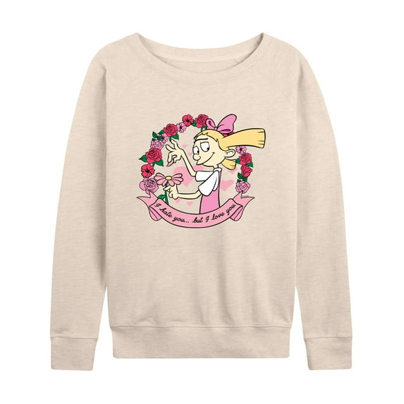 Hey Arnold! - Valentine's I Love You - Women's Lightweight French Terry Long Sleeve Shirt