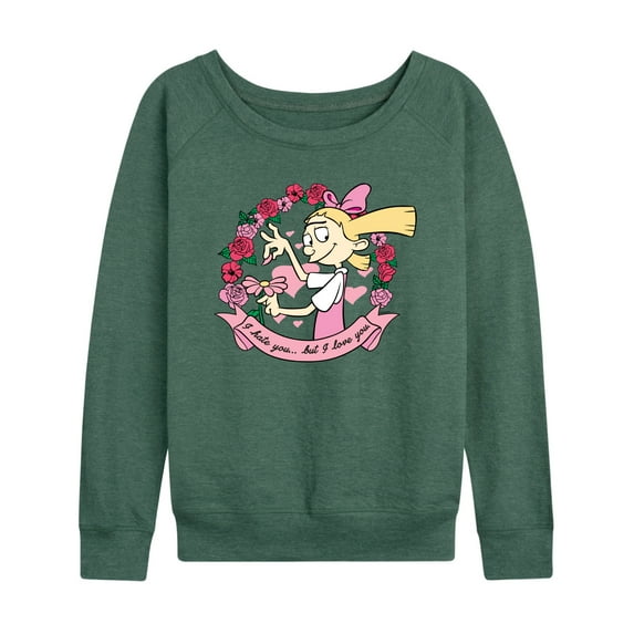 Hey Arnold! - Valentine's I Love You - Women's Lightweight French Terry Long Sleeve Shirt