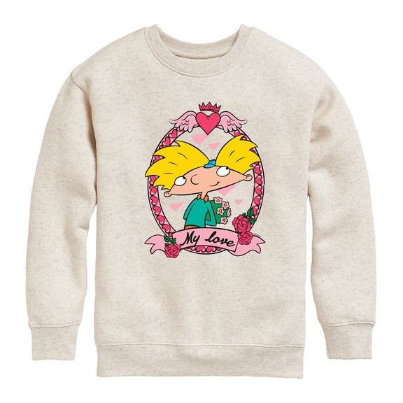 Hey Arnold! - Valentine's My Love - Toddler And Youth Crewneck Fleece Sweatshirt