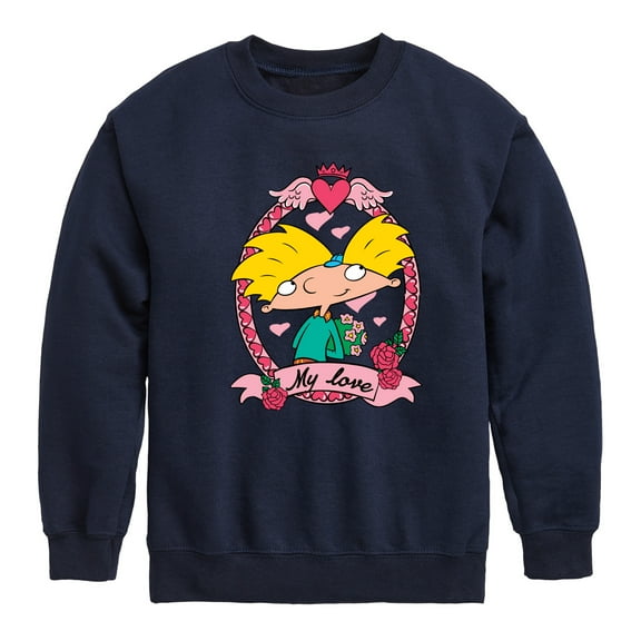 Hey Arnold! - Valentine's My Love - Toddler And Youth Crewneck Fleece Sweatshirt