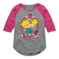thumbnail image 1 of Hey Arnold! - Valentine's My Love - Toddler And Youth Girls Raglan Graphic T-Shirt, 1 of 5