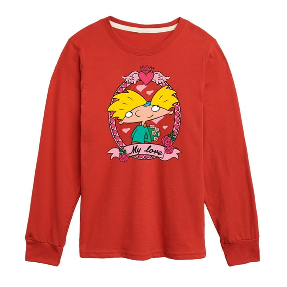 Hey Arnold! - Valentine's My Love - Toddler And Youth Long Sleeve Graphic T-Shirt