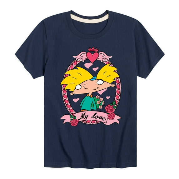 Hey Arnold! - Valentine's My Love - Toddler And Youth Short Sleeve Graphic T-Shirt