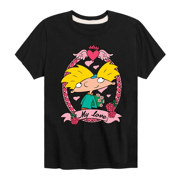 Hey Arnold! - Valentine's My Love - Toddler And Youth Short Sleeve Graphic T-Shirt